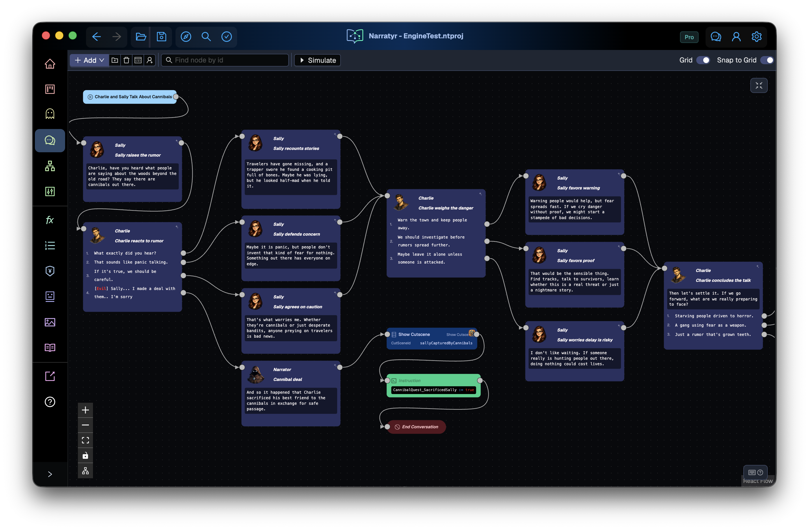 Narratyr screenshot