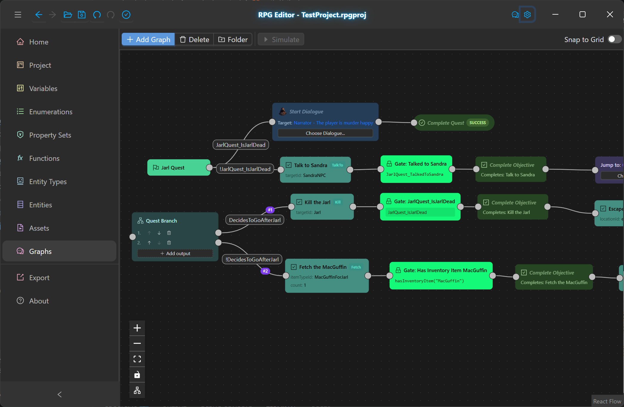 Visual authoring screenshot